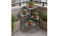 Four-Tier Plant Stand Openwork 4 Tier Plant Stand Floral Cutout Potted Bloom Display Rack for Balcony
