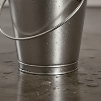 304 Stainless Steel Portable Ice Bucket with Handle for Snacks and Seafood