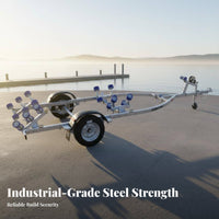 Boat Trailer Rust Resistant Inflatable Boat Trailer 1000 Capacity Personal Watercraft Cart for Marina Assistance Teams, Garage, Driveway, Dockside
