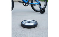 2 Pieces Stainless Steel Cycle Training Wheels Adjustable Size Kids Bike Training Wheels Stability Support for Beginners, Practice Riding