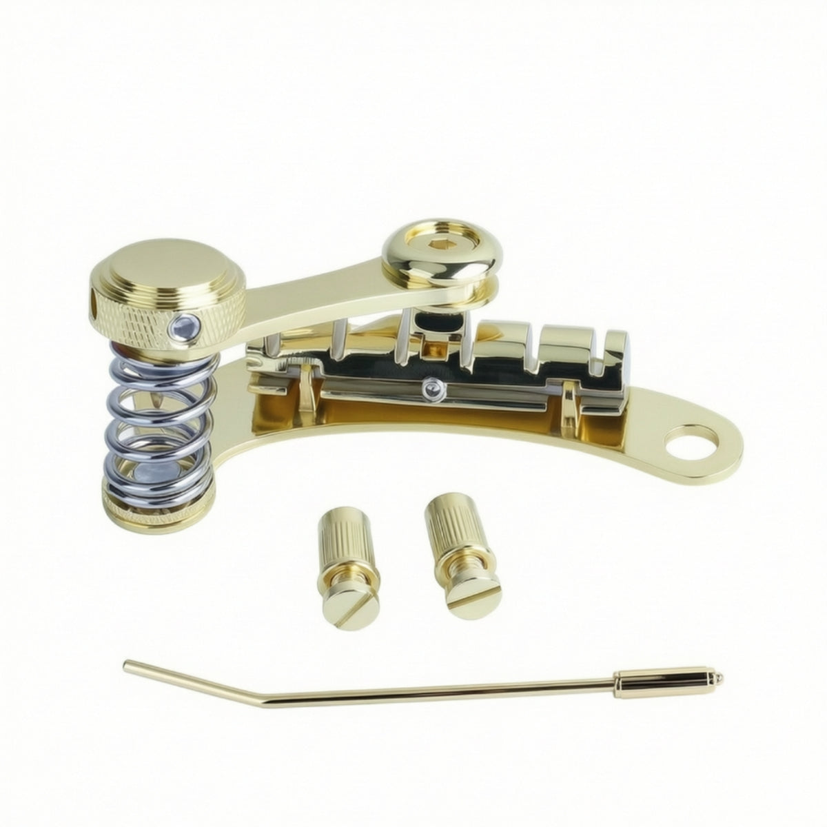 No-Drill Tremolo Bridge with Arm Zinc Alloy Guitar Tremolo System Compatible Tailpiece Metal for Guitarists, Luthier