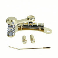 No-Drill Tremolo Bridge with Arm Zinc Alloy Guitar Tremolo System Compatible Tailpiece Metal for Guitarists, Luthier