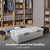 Rolling Storage Bin Large Capacity Organizer Box Wheeled Design for Car Owners