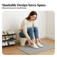 Anti-Slip Stackable Plastic Stool Thickened Portable Utility Stool Sturdy Household Furniture Easy to Clean for Children, Students, Living Room, Bathroom, Entryway, Kitchen