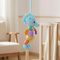 Soft Seahorse Cuddly Sensory Toy with Textured Fabrics Child-Safe for Infants