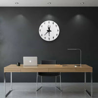 Ballet Dancer Wall Clock Minimalist Design Ballerina Wall Clock Battery Operated Home Decor for Dancers, Dance Studio