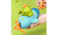 Manual Airplane Water Spray Water Shooter with Figures Plastic Soaker Waterproof for Toddlers