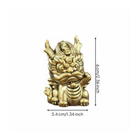 Auspicious Mascot Astrological Dragon Statue Long-Lasting Feng Shui Dragon Statue Intricate Details Tea Pet Handmade for Collectors, Desktop, Office