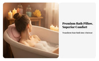 Lyocell Fiber Lyocell Fiber Bathtub Pillow Skin-Friendly Bath Pillow Ergonomic Design for Adults, Women, Jacuzzi, Home