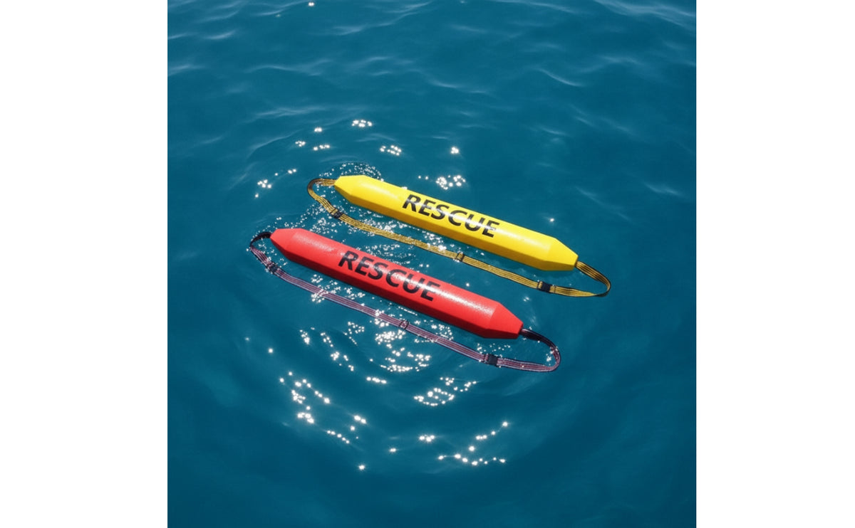 Adjustable Flotation Buoy with Strap Buoyant Rescue Buoy Extended Rescue Tube Lightweight for Lifeguards, Swimmers, Boaters, Open Water, Boating