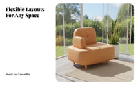 Curved Backrest Upholstered Bench and Chair Dining Set Modern Design Padded Multi-Person Bench Sturdy Construction Commercial Furniture Easy to Clean for Restaurant Owners, Interior Designers, Guests, Dessert Shop, Reception Area, Office, Kitchen