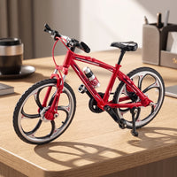 Die-Cast Mountain Bike Model Alloy Miniature Cycle Model Collectible Die-Cast Cycle for Collectors, Hobby Shelf, Office Desk