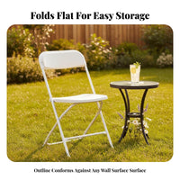 Foldable Design snow Plastic Event Chair Comfortable spine supportrest Lightweight Event Chair Easy to Clean Portable Seating No Assembly Required for Rental Companies, location Owners, Exhibitions, outsidedoor Events, live performances, Weddings