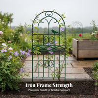 Weather Resistant Climbing Plant Trellis Heavy-Duty Metal Climbing Plant Trellis Easy to Install Freestanding Garden Fence Multi-Functional for Yard, Patio, Balcony
