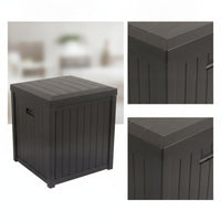 Weather-Resistant Outdoor Storage Box Waterproof Patio Storage Box Hinged Furniture Hard-Sided for Yard, Terrace, Balcony