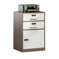 Lockable Under Desk File Cabinet Large Capacity Locking Office Drawer Unit Moisture-Proof Low Profile Metal Cabinet Waterproof