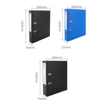 10 Pieces Large Capacity Lever Arch Binder Sturdy Cover 2-Hole File Binder Spine Label Arch File Folder for School