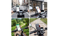 360 Degree Rotating Motorcycle Phone Mount Quick-Release Motorcycle Phone Holder One-Handed Shock-Absorbing for Motorcyclists, Delivery Riders, Rough Roads