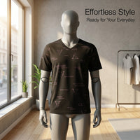 V Neck T Shirts Men with Embroidered Striped Design, Big Tall in Extended Sizes up to 7XL, Moisture Wicking Short Sleeve for Daily Wear