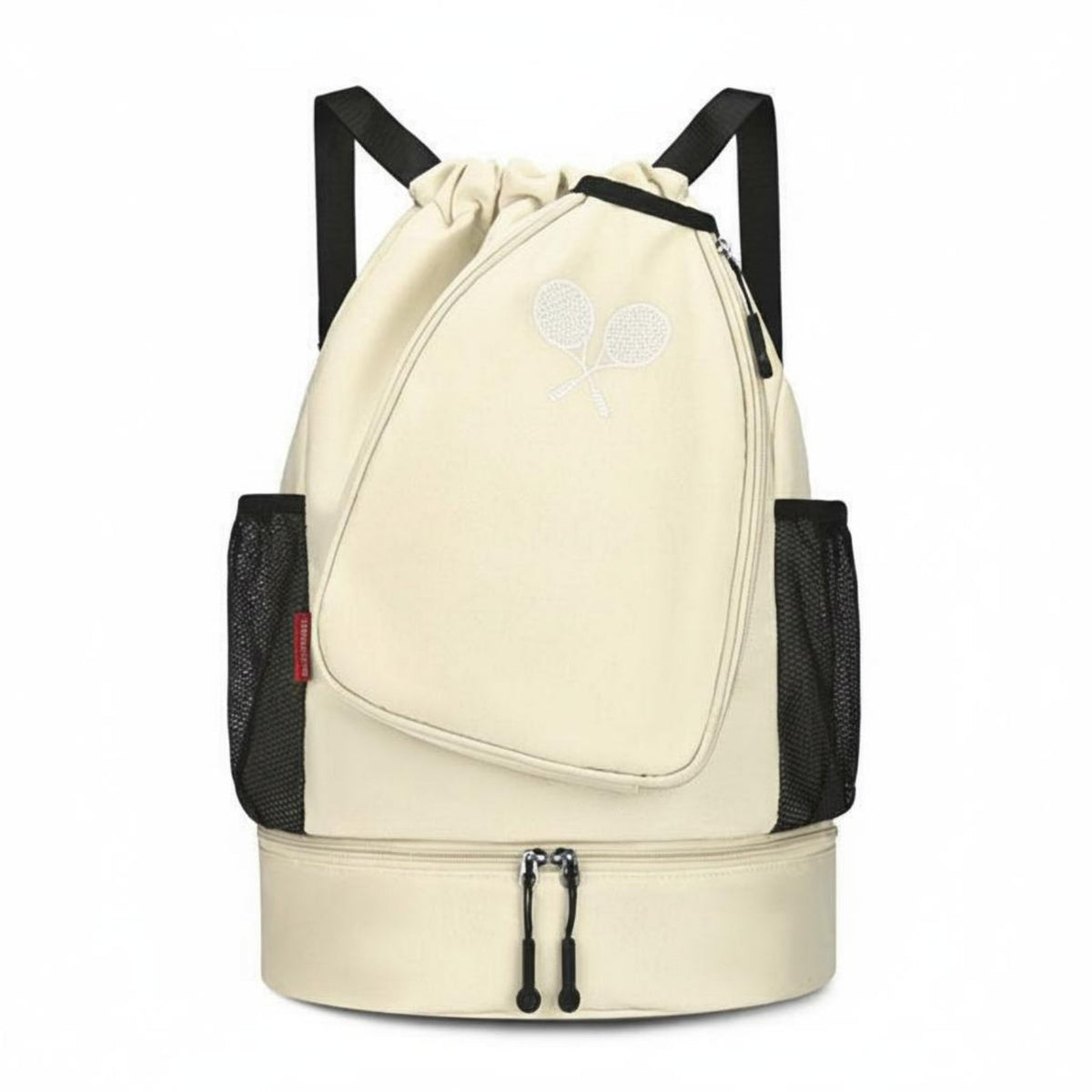 Multi-Use Badminton Bag Backpack Lightweight Shoe Compartment Backpack Large Capacity Gym Drawstring Bag Carry Handles for Swimming
