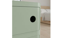 Bedside Storage Cabinet Modern Minimalist Style Narrow Side Table with Drawers Mobile Design Rolling Storage Cart for Small Areas, Living Room