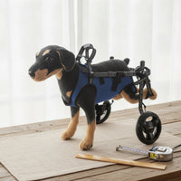Adjustable Dog Wheelchair with Textile Sling Breathable Rear Leg Wheelchair Reflective Mobility Aid Stable for Disabled Dogs, Injured Pets, Daily Walks, Rehabilitation