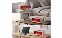 USB-C Powered Tabletop Humidifier with Flame Effect Non-Slip Fireplace Flame Dispenser Color Changing Fireplace Humidifier High-Frequency for Office Workers, Light Sleepers, Bedroom, Living Room