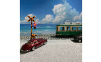 1/64 Model Railroad Lamp Realistic Miniature Track Lamp Built in Light-Emitting Diodes LED Lamppost for Diorama Display