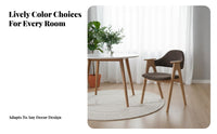 Textile Dining Armchair Nordic Decor Theme Upholstered Armchair Minimalist Design Curved Rear Supportrest for Business Owners