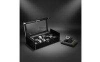 Watch Storage Box Dustproof Clear Top Watch Collection Box Soft Cushioned Pillows Lockable for Closet