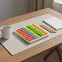 Wooden Addition Subtraction Multiplication Chart Thinking Skills Arithmetic Table Colorful Multiplication Board Portable for Elementary Students, Preschool