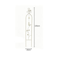 Metal Trellis with Bell Antique-Evocative Metal Trellis Floor-Standing Garden Obelisk for Gardeners, Patio, Balcony