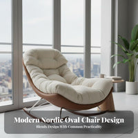 Modern Design Tufted Swivel Lounger Deep Cushioning Accent Chair Wide Seat Indoor Seating High-Density Cushion for Homeowners, Parents, Office Workers, Living Room, Bedroom, Balcony, Reading Nook