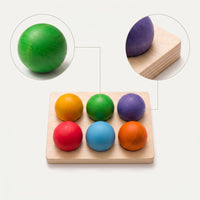 Rainbow Matching Ball Toy Educational Color Sorting Balls Game Color Matching Toy Sensory Ball Sorting Game Child-Centered