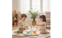 Musical Activity Table Multifunction Toy Drum Set with Xylophone Comprehensive Music Center with Mallets for Young Children, Kids, Playroom