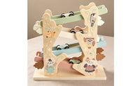 Young Child Race Track Toy Educational Multi Level Car Slide Develops Fine Motor Skills Wooden Car Ramp Racer for Young Children, Preschoolers