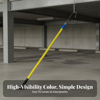 Long Handle Fire Hook Strong Load-Bearing Electric Vehicle Pull Hook Sturdy Non-Conductive Pole for Firefighters, Parking Garages, Elevated Work