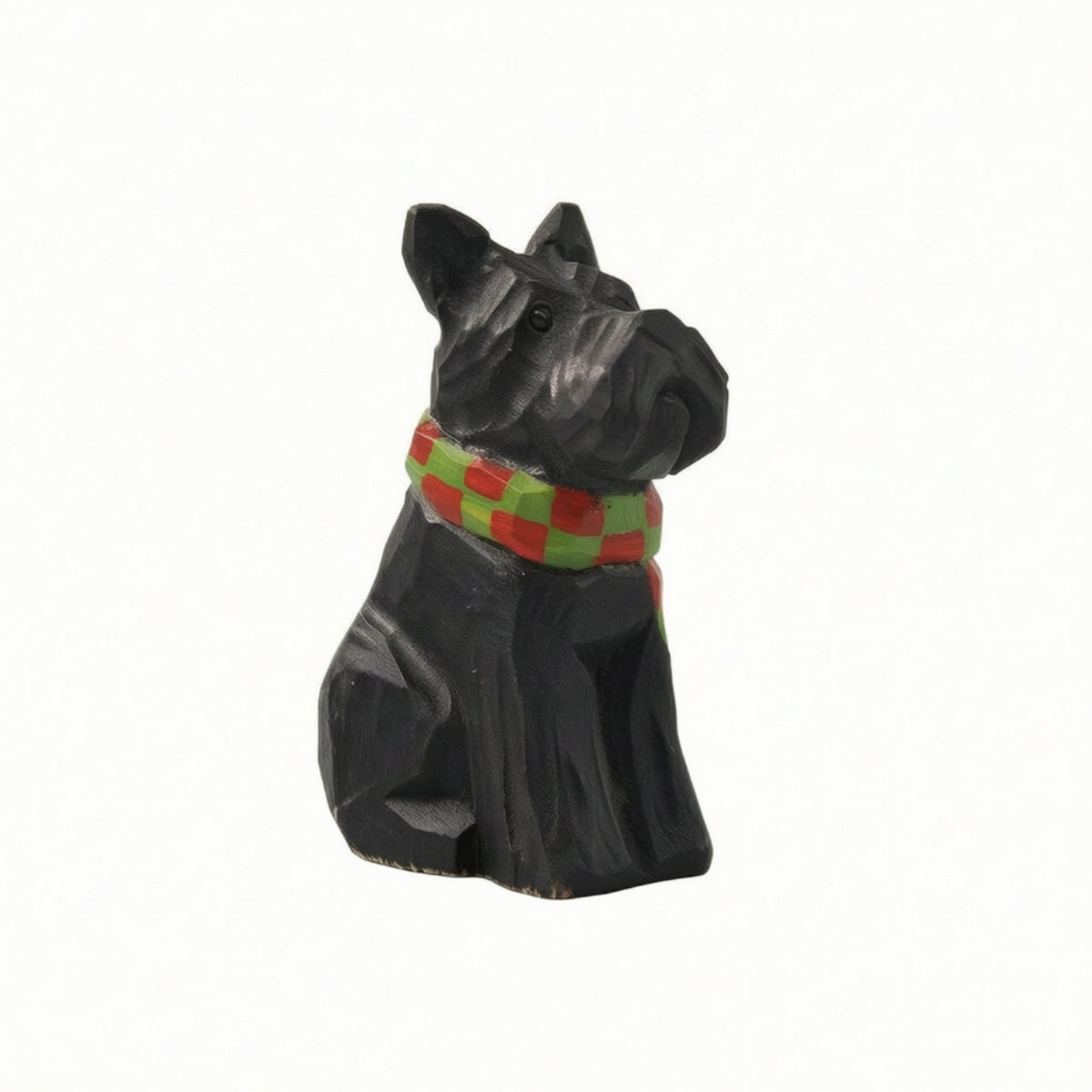 Miniature Hand-Carved Wooden Schnauzer Figurine Handmade Wooden Schnauzer Figurine Collectible Carved Dog Statue Rustic for Collectors