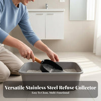 Rust-Resistant Cat Litter Scoop Efficient Sifting Stainless Steel Poop Scooper Easy to Clean Metal Litter Sifter Large Capacity