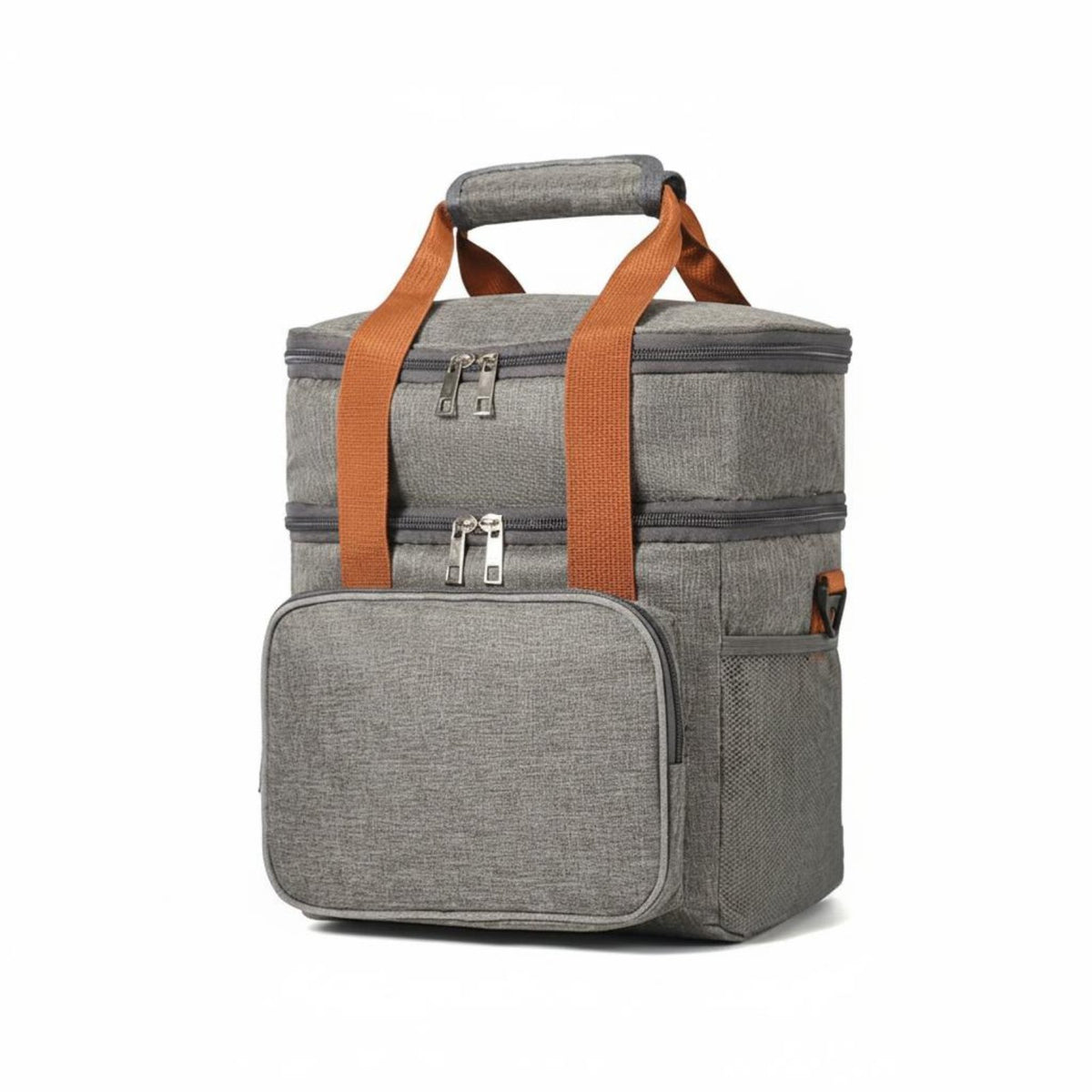 Large Capacity Double Layer Cooler Bag Hot or Cold Retention Insulated Lunch Bag Easy to Carry Thermal Lunch Tote Portable for Picnic, Travel