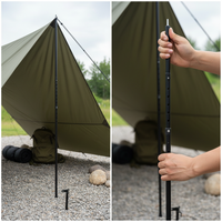 Heavy-Duty 37mm Telescopic Tent Poles for Outdoor Camping Canopy & Awning Support, 2.8M