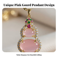 Gourd Charm Necklace Light Luxury Crystal Gourd Clavicle Chain Great Gift