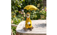 Resin Duck Figurine with Umbrella Whimsical Duck Figurine with Raincoat Cute Decoration Hand-Painted for Collectors