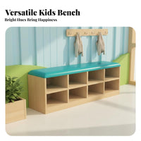 Kindergarten Changing Shoe Bench Multifunctional Child S Shoe Storage Bench Easy to Clean Long Entryway Stool for Parents, Dance Studio, Hallway