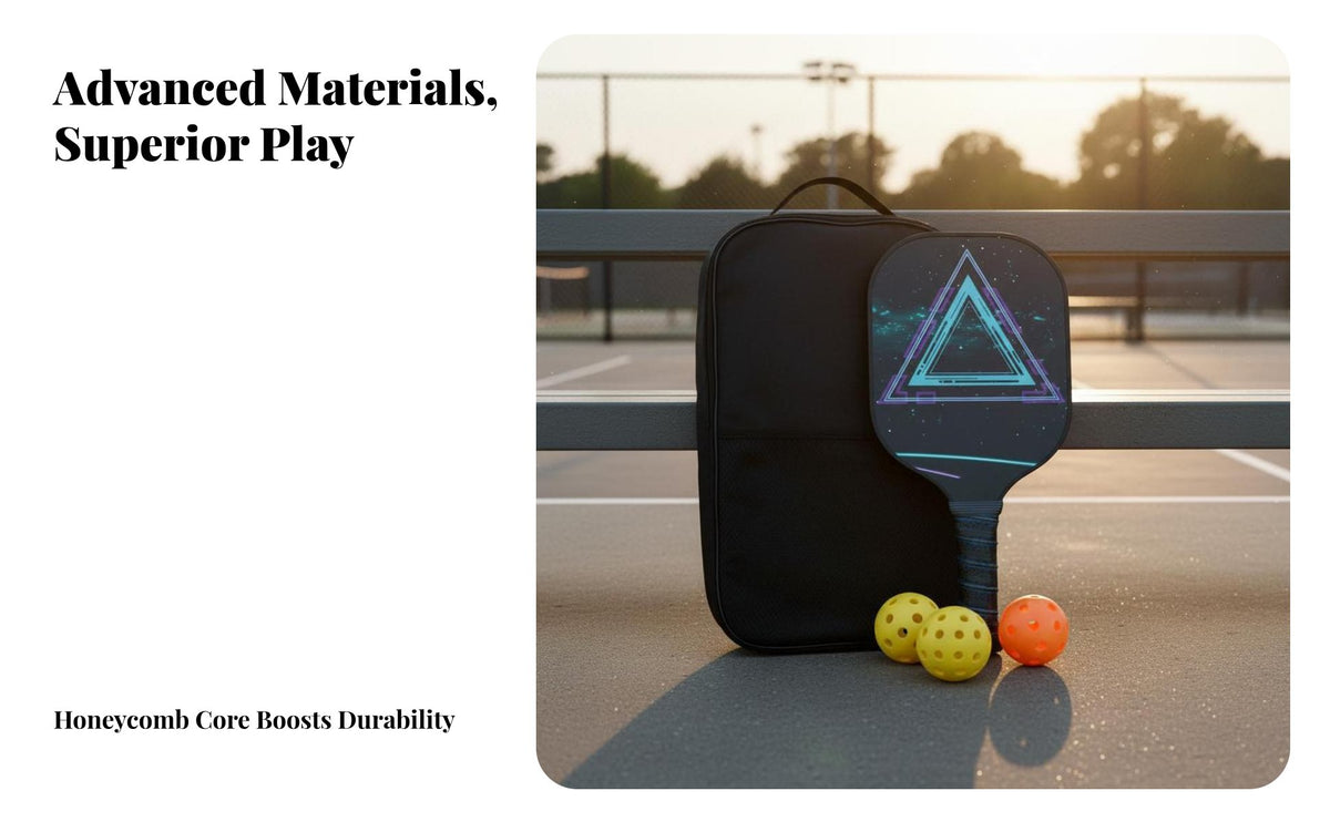 Pickleball Paddle Set Rim Protector Protection Fiberglass Pickleball Paddles Sports Equipment Anti-Slip Cushioned Grip