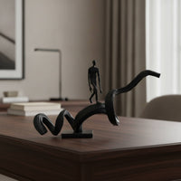Abstract Human Figure Sculpture Modern Human Figure Sculpture Artistic Decorative Display Statue for Entryway