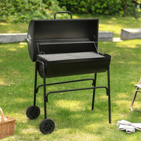 Temperature-Controlled Charcoal Grill with Side Shelf Long-Lasting Charcoal Grill with Warming Rack Spacious Large for Campers, Backyard, Camping