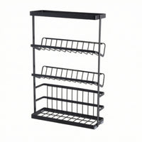 Floor Standing Rack with Slanted Shelves Rust-Resistant 3-Tier Storage Rack Compact Shelving Unit for Washroom