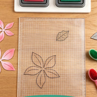 Craft Mat for Stencil Stamp Multipurpose clear Ruler Mat Inch, Metric, and Angled Markings Art Supply for Desk