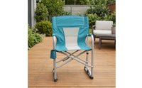 Folding Rocking Chair Padded High-Back Camping Chair Portable for Campers, Anglers, Tailgating, Patio